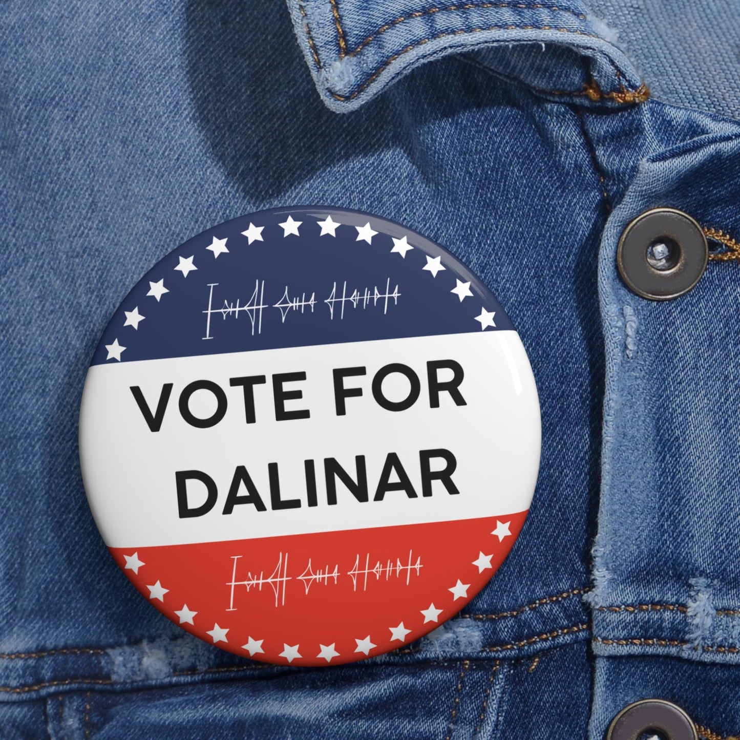 Vote for Dalinar Election Pin Button, Customizable, Political Pinback Badge, Stormlight Archive Fan Gift, Campaign Pin, Cosmere Pin