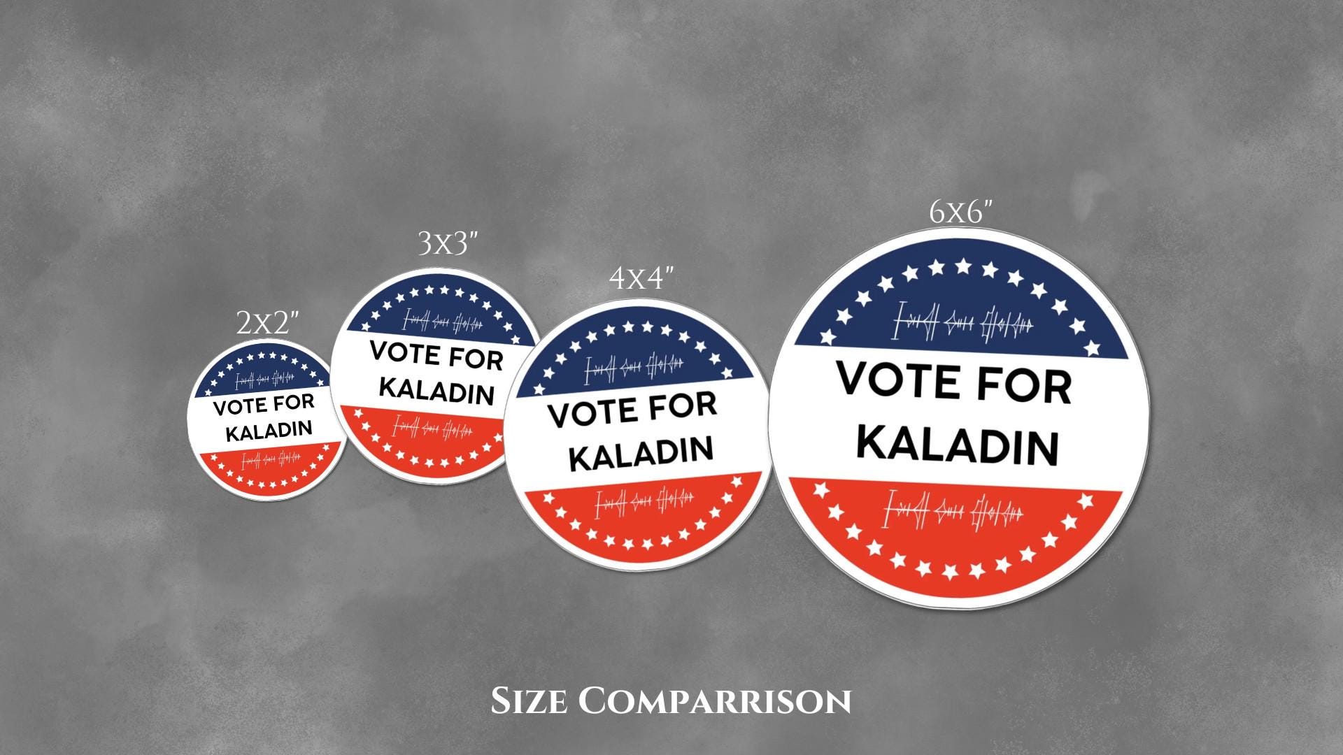 Vote for Kaladin Wit or Dalinar Stickers, Inspired by Brandon Sanderson, Cosmere Readers, Lovers of Kaladin, Dalinar, Wit, Laptop Decals