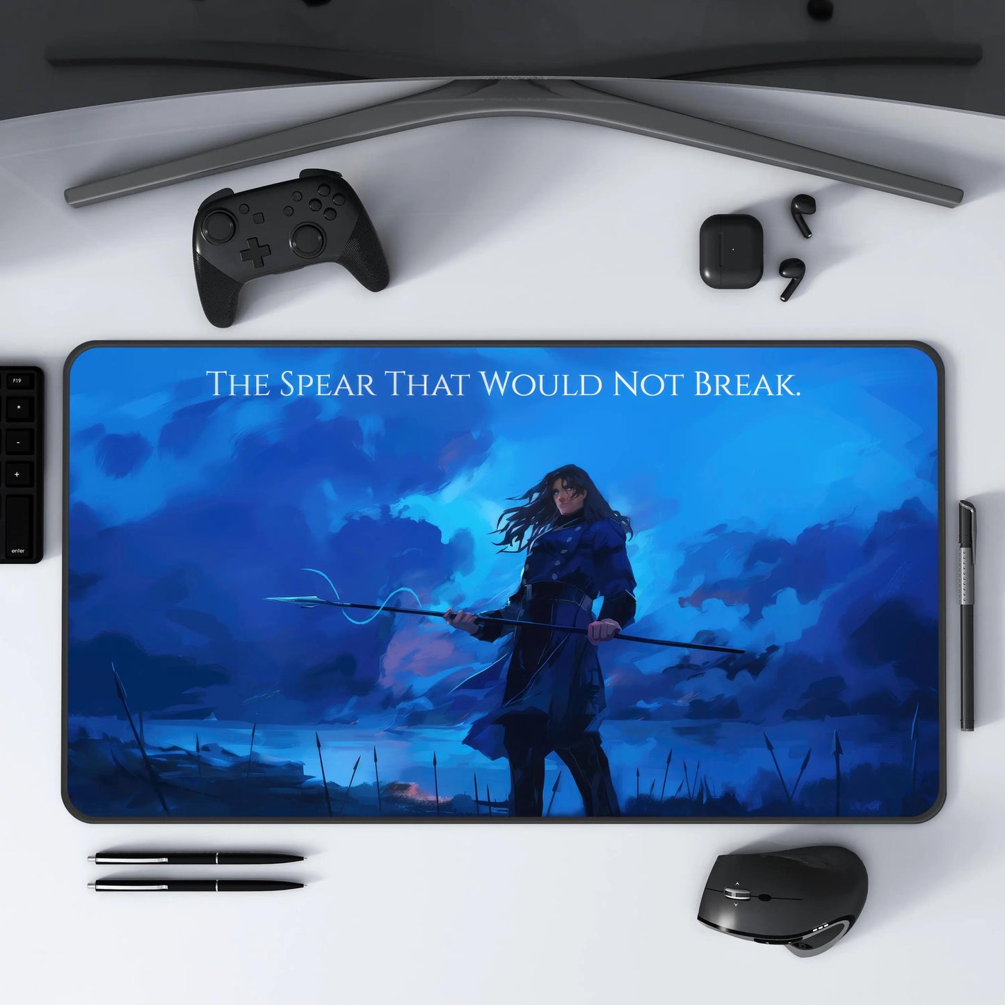 The Spear that Would Not Break Deskmat, Kaladin Stormblessed Inspired Mousepad, Cosmere Accessories, Computer Desk Decor,