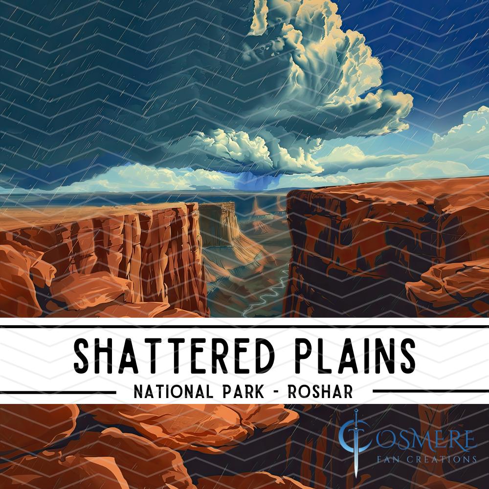 Shattered Plains National Park SVG, Themed Outdoor Park Decal Download, Fantasy Png, Bookish Svg, Inspired by Brandon Sanderson