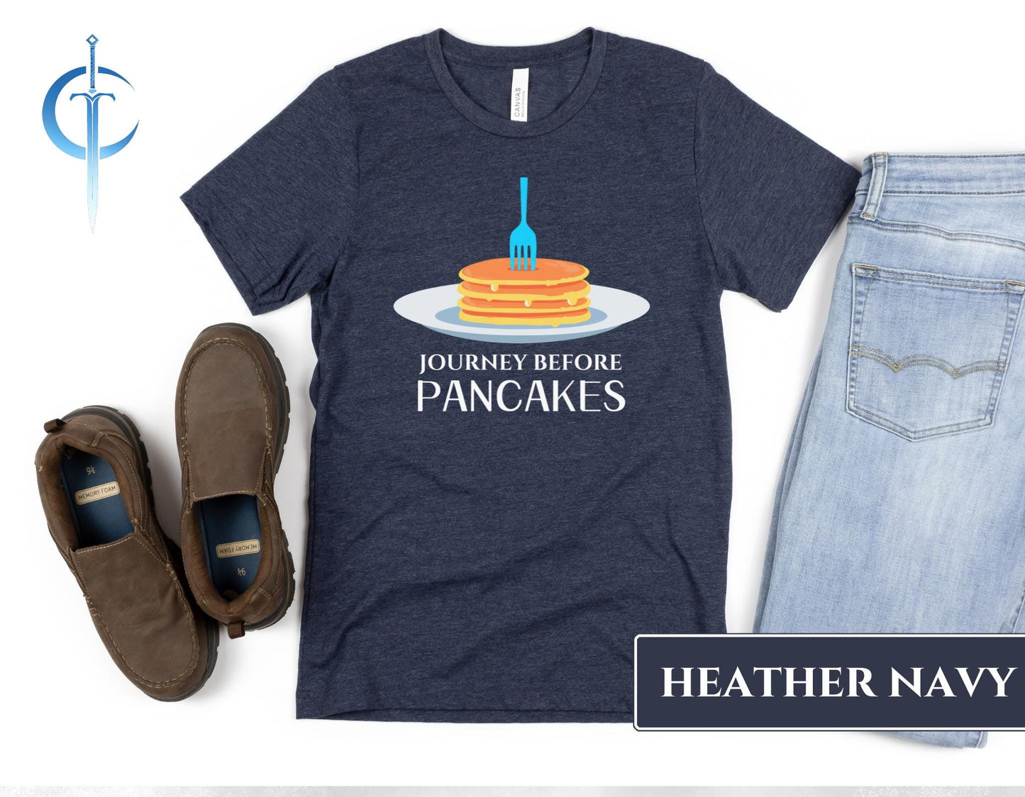 Journey Before Pancakes Unisex Tee, Shirt for Fans, Graphic Tee, Book Lover Gift, Minimalist Short Sleeve Tshirt, Cosmere Inspired