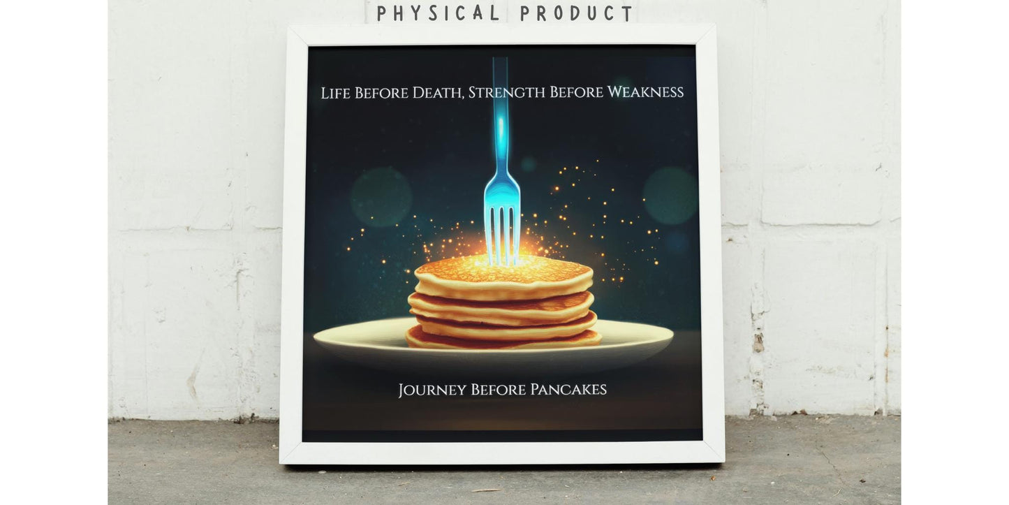 Journey Before Pancakes Wall Art, Horizontal Decor Print, Office Quote Sign, Dorm Room Artwork, Cosmere Literary Gift